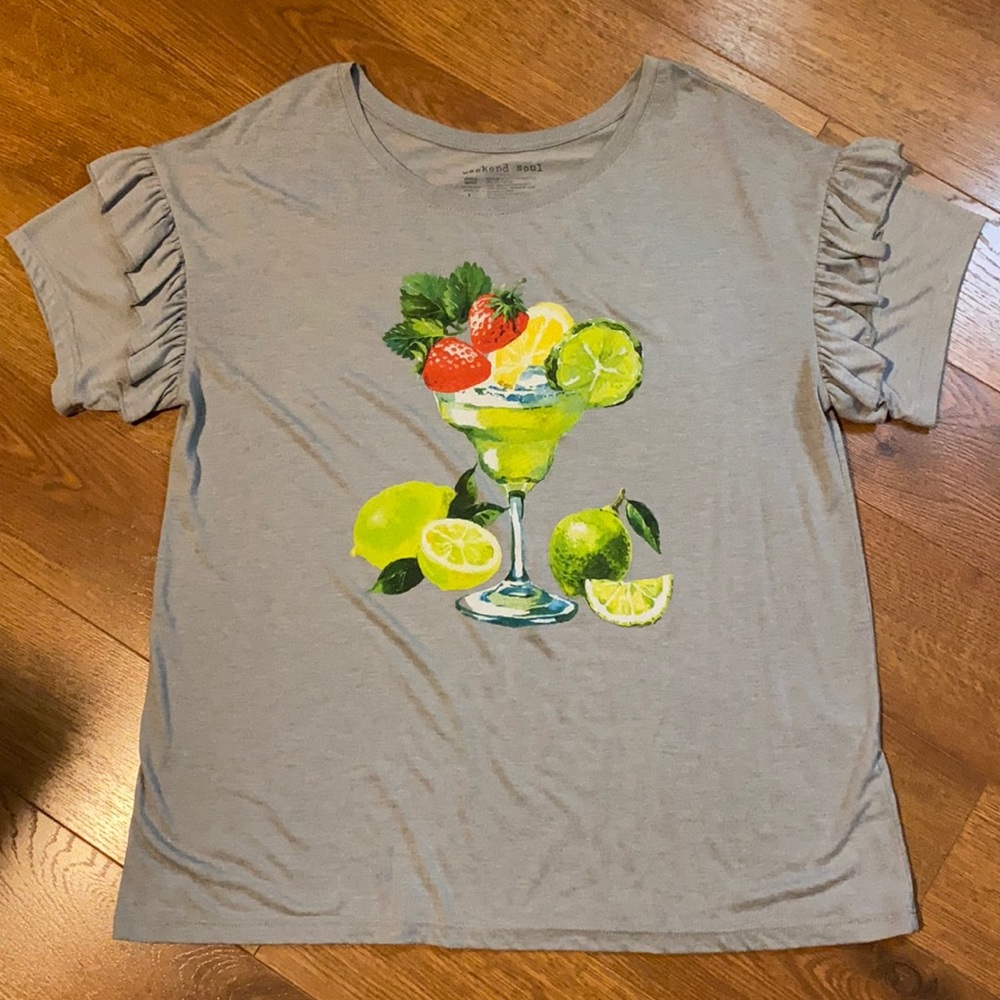 Margarita Ruffled Sleeve Soft Tee!